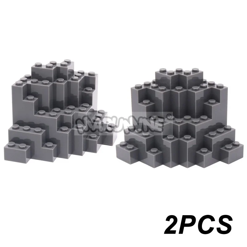 MARUMINE MOC Blöcke Bergsteinstein Dschungelgarten Bausteine DIY Teile Zubehör Kompatibel mit 6083 47847 6082 23996