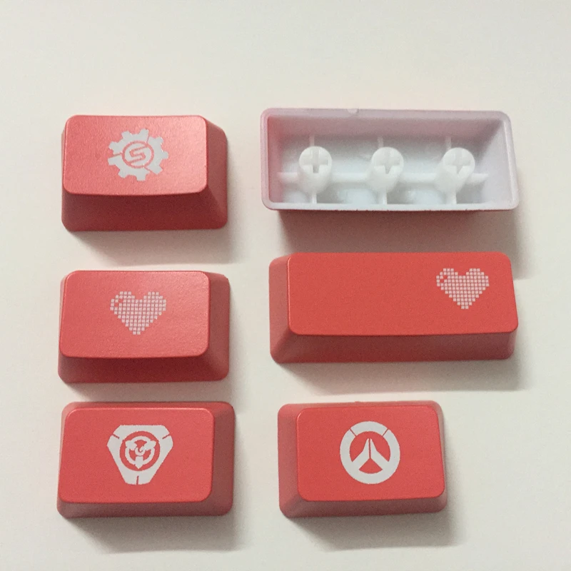 Substitute Backlit Ctrl Enter WASD Arrow Keycaps For Logitech G610 G710+ G pro X G512 With GX MX Switch Red Love Heart OW Tracer