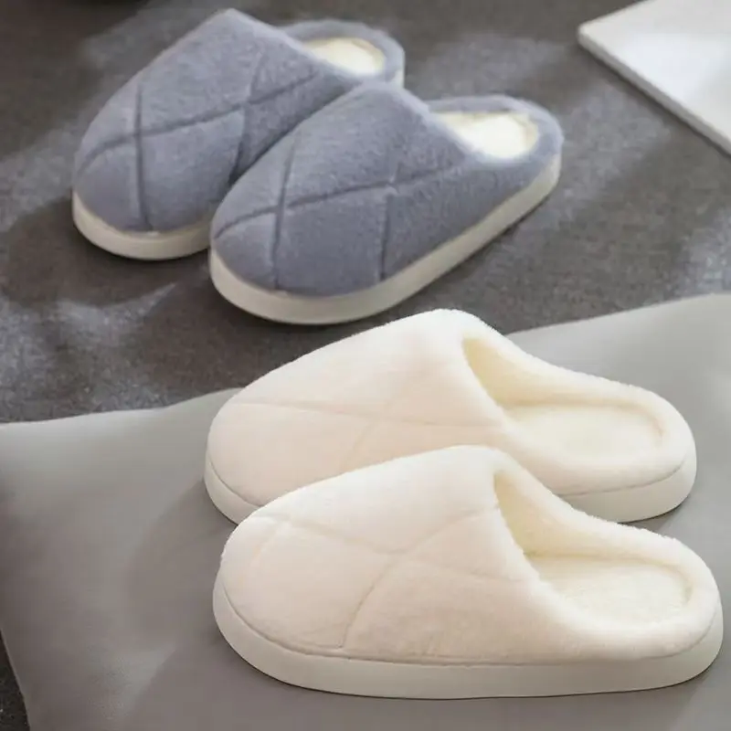 2025 Winter Plush Slippers - Cozy Non-Slip Indoor Warm House Shoes, Cute Lightweight Couple's Unisex Thick Sole Home Slippers image 5
