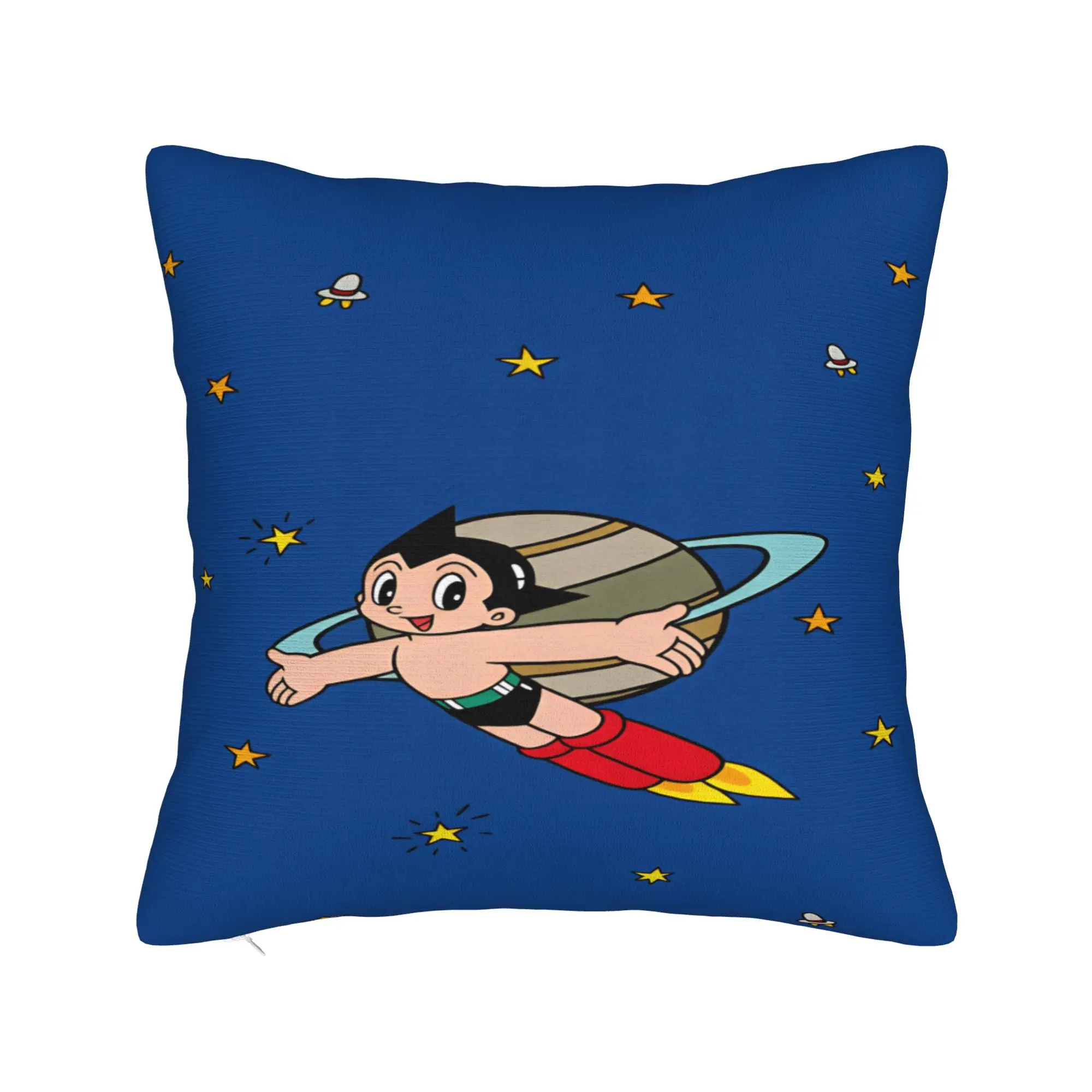 Astro Cartoon Boy Pillow Case  Soft Pillow Cover Funny Cushion Cover For Sofa Home Decoration