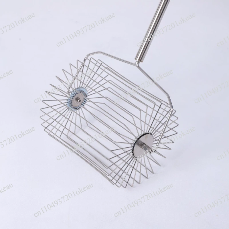 Stainless Steel Roller Tennis Ball Picker Portable Adjustable Tennis Collector Rolling Court Ball Retrieval Device