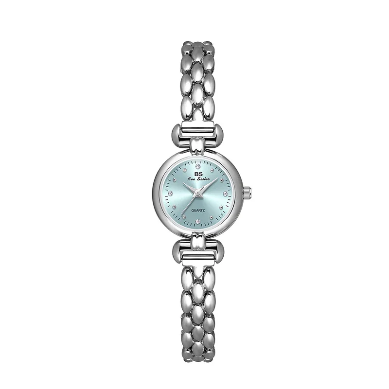 Orologi classici eleganti da donna Minimalista retrò oro argento piccola catena quadrante circolare orologio da polso al quarzo da donna regali