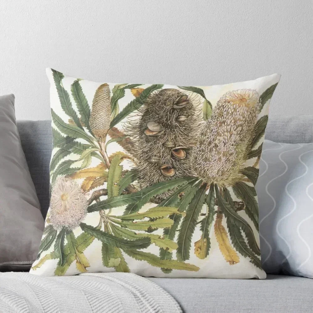 

Banksia serrata Throw Pillow christmas pillowcases Marble Cushion Cover Cushion Cover Set autumn pillowcase pillow