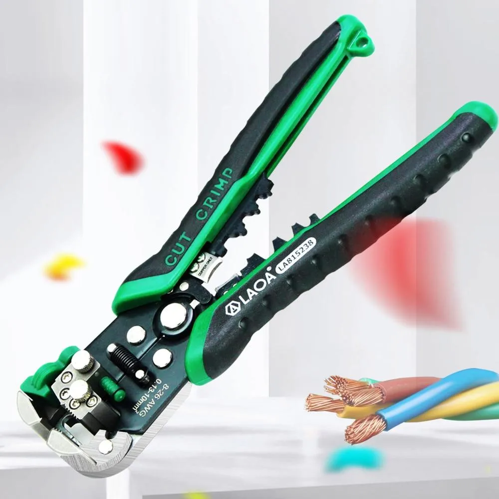 Automatic Wire Stripper with Built-in Springs New Type Electrician Cable Cutting Tool Crimping