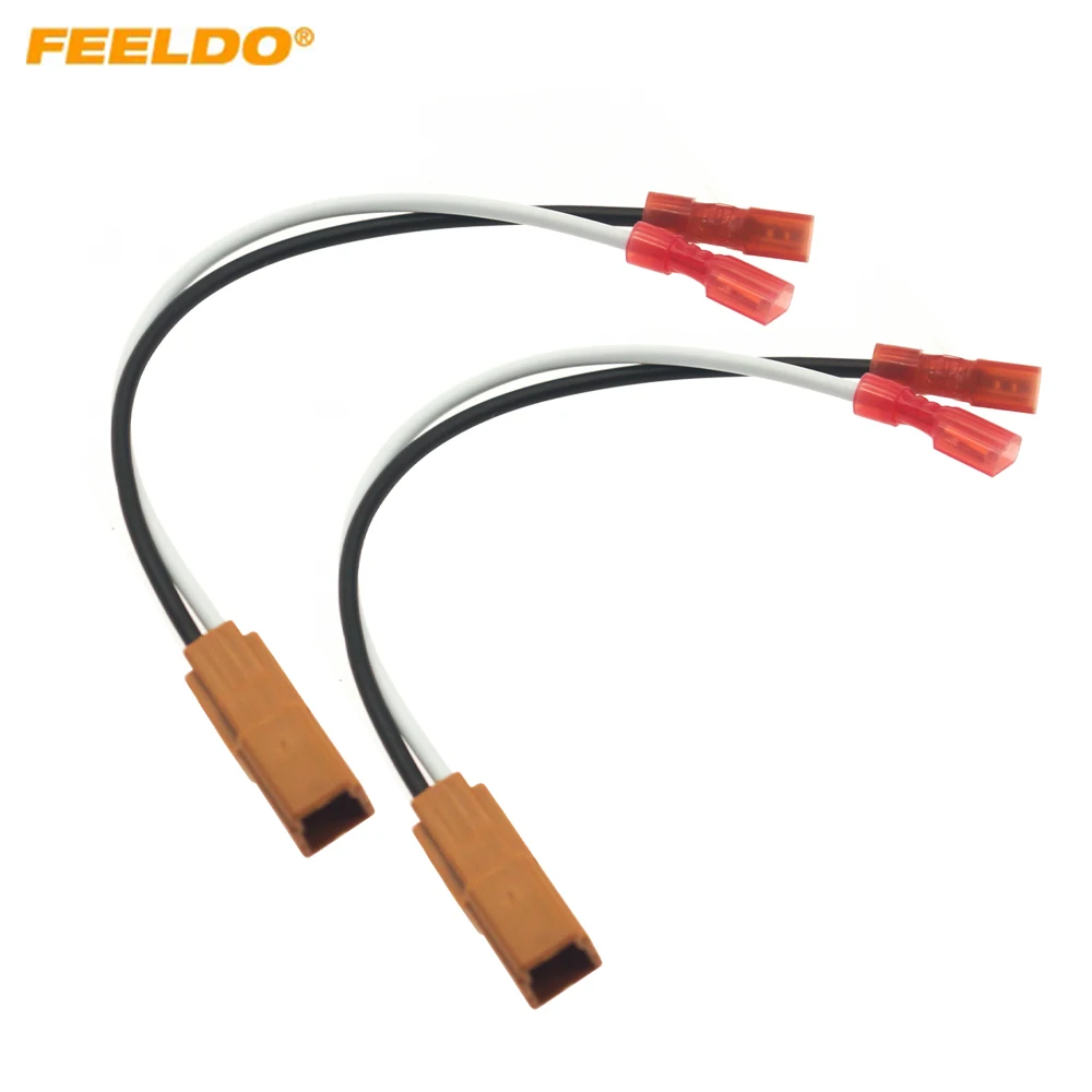 

FEELDO Car 2Pin Stereo Speaker Wire Harness Adaptors For Mazda Auto Speaker Replacement Connection Wiring Plug Cables