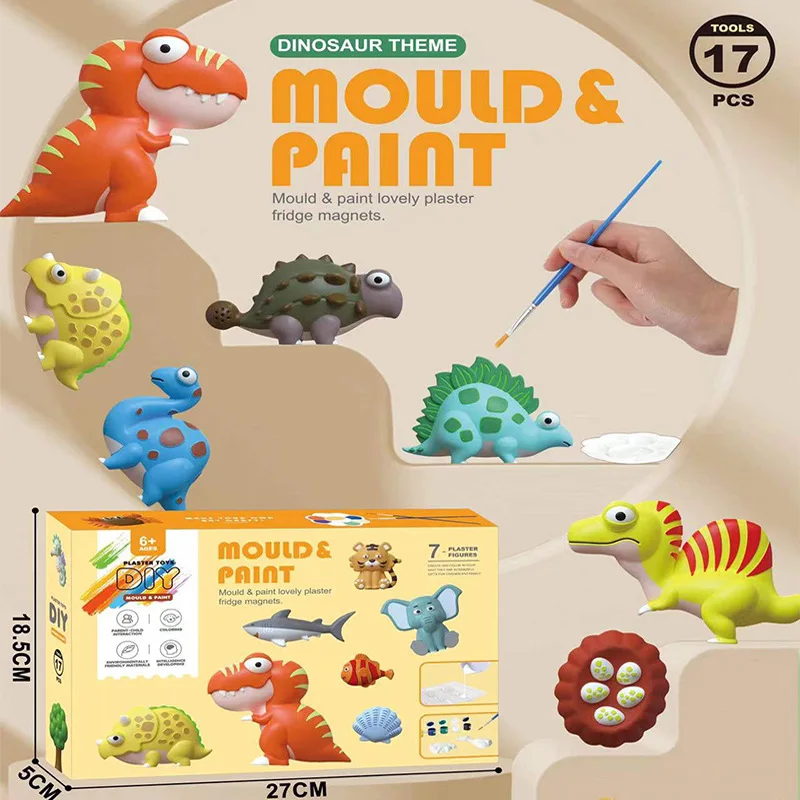 

DIY Coloring 3D Painting Mini Animal Dinosaur Pterosaur Stegosaurus Ankylosaurus Model Drawing Graffiti Kids Children Toys