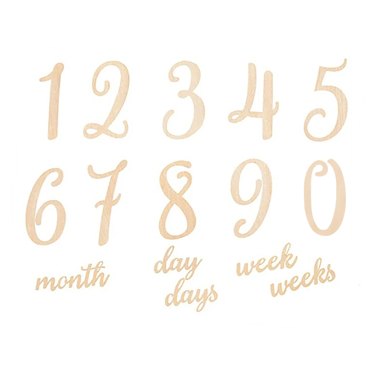 Baby Birthday Milestone Letter Month and Year Milestone Blocks 19 wooden props for newborn photography