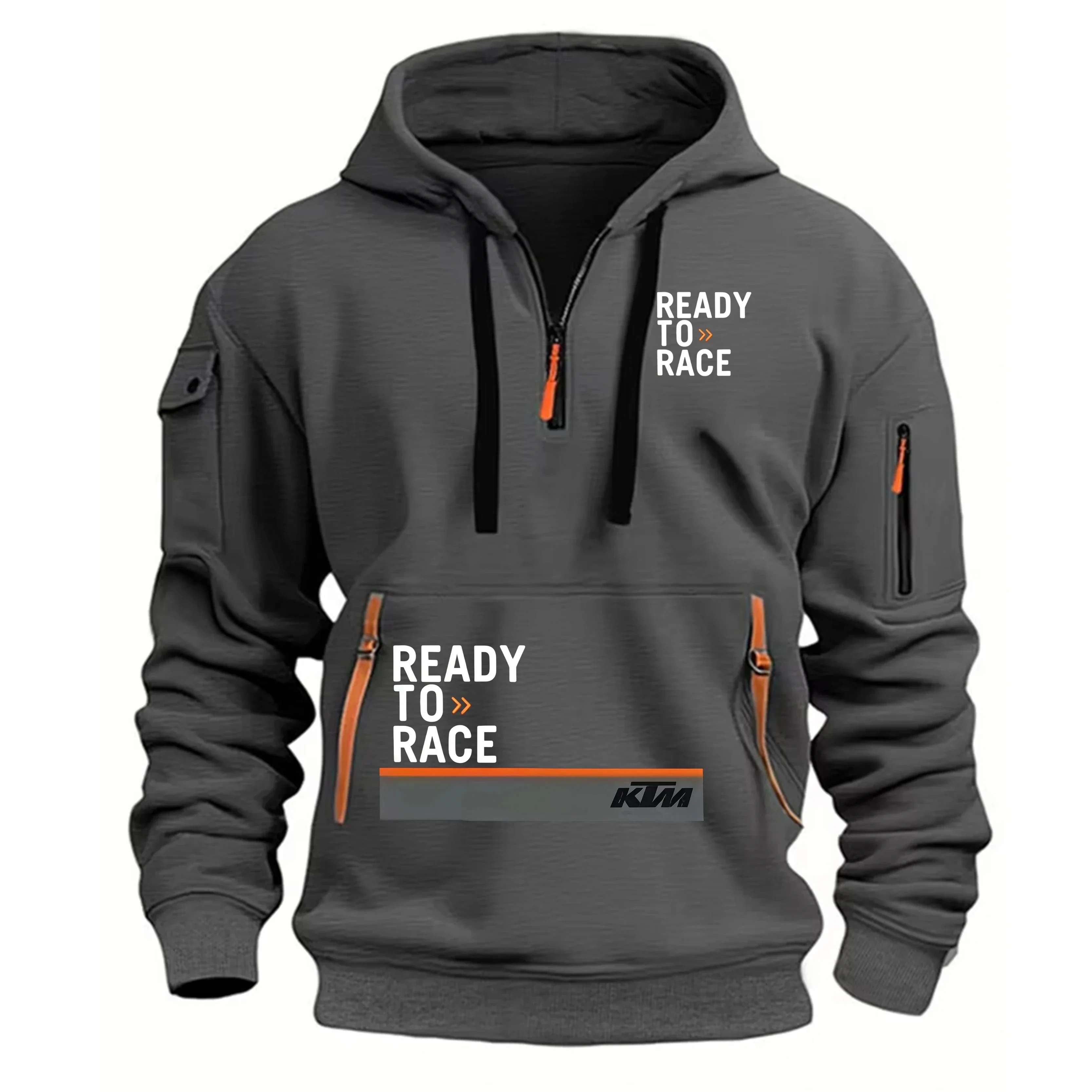 Sudadera con capucha para hombre, de estilo KTM, ideal para carreras de motocicletas y uso todoterreno, de corte informal, para uso diario, deportiva y de estilo urbano.