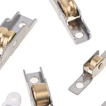 1PC Stainless Steel Window Pulley For Glass Sliding Door Upper & Down Mute Wheel Runner Track Furniture Wheel
