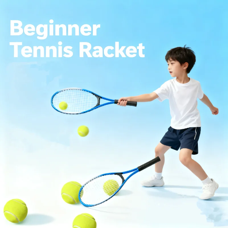 Red Blue Child Tennis Racket Training Professional Tennis Racquet Parent Child Interactive Shockproof Beginner Racquet Unisex