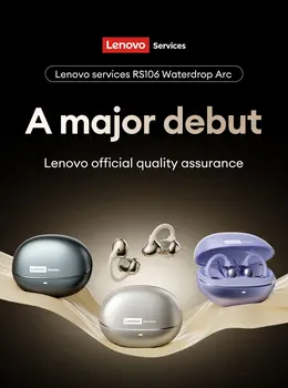 Lenovo RS106 OWS Ear Clip Bluetooth 6.0 Earphones Stereo Sound Sports Music Wireless Headphones Low Latency HD Call Earbuds New