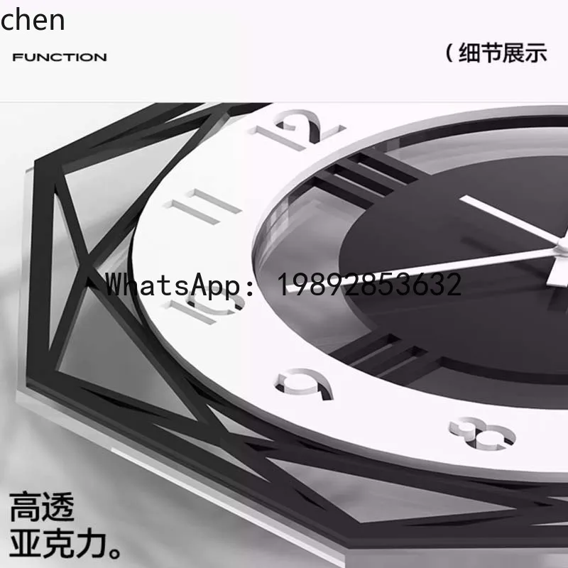 

WW20Creative Wall Clock for Living Room, Simple Quartz Clock for Home, Stylish and Elegant Dining Room Clock