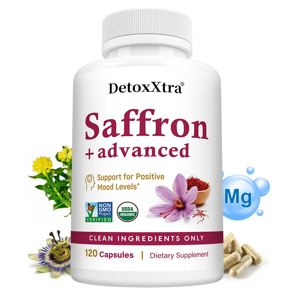 Saffron Extract Supplement - Include Ashwagandha - Support Cortisol Management  Boost Energy & Mood Balance