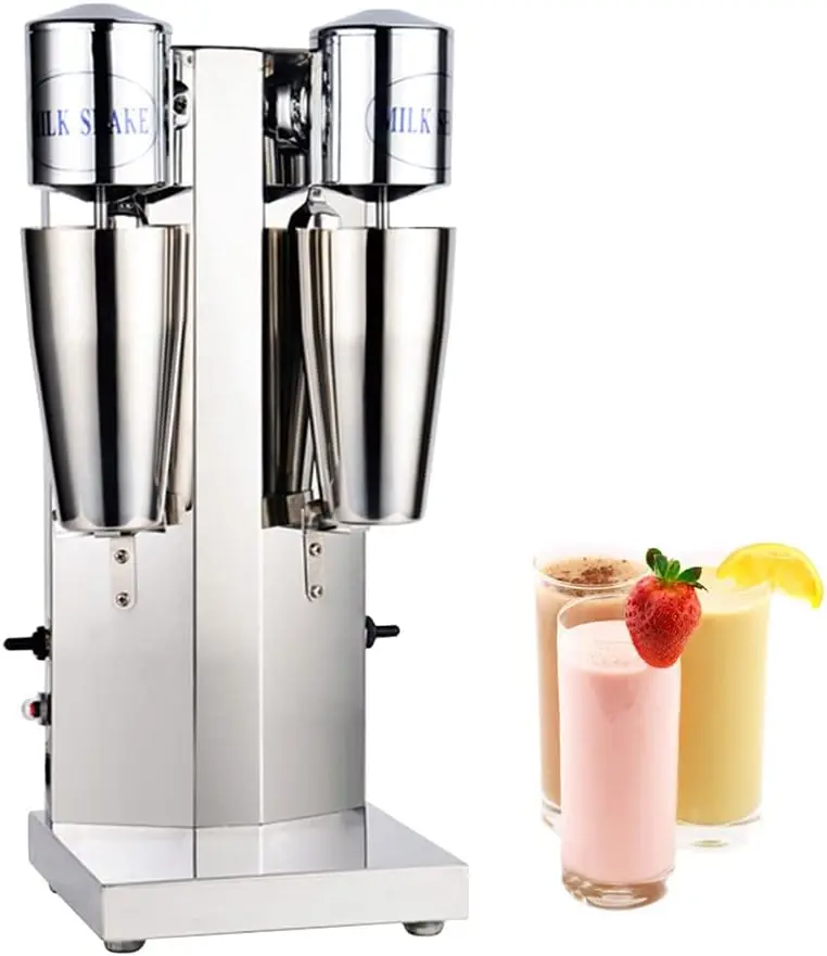 

Commercial Electric Milkshake Maker, Stainless Steel Milk Shake Machine Cocktail Tea Drink Mixer Smoothie Malt Blender 18000RMP