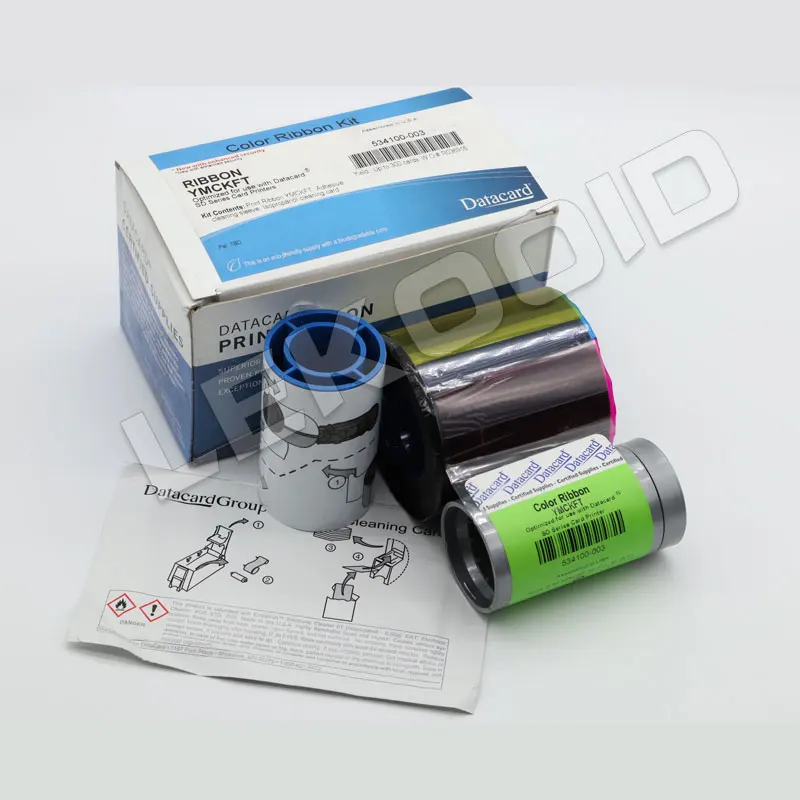 Entrust datacard 534100-003 YMCKFT Color w/ Fluorescent Ribbon - 300 prints - SD Series