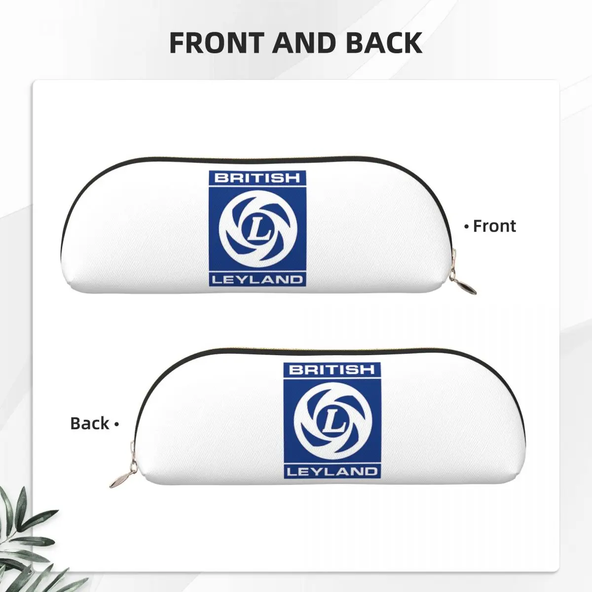 British Leyland Logo Pencil Cases Pen Holder Storage Stationery Supplies Large Storage Pen Box Pencil Bag for Students Gifts