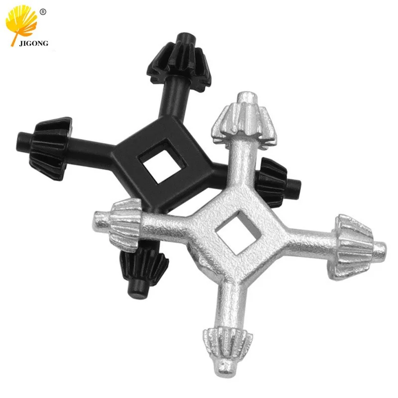 Hand drill key wrench four-in-one, drill chuck wrench, pistol drill four-head key key wrench
