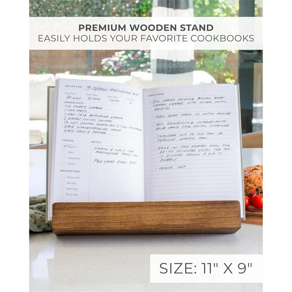 update. Beautiful Cookbook Stand for Your Kitchen Counter - Solid Wood Stand Easily - Perfectly Fits Your IPad/Tablet