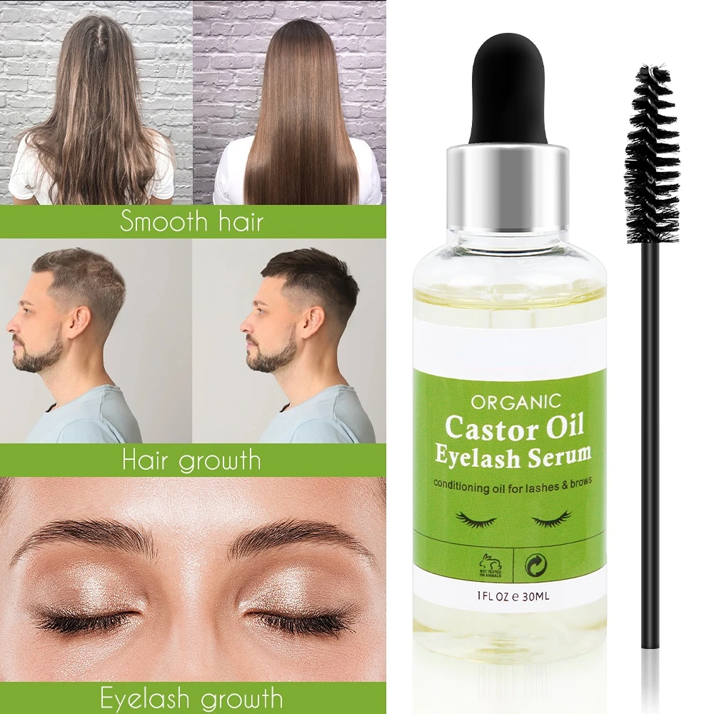 New Eyebrow Eyelash Growth Oil Natural Castor Oil Eyelashes Growth Essential Oil Thick Longer Nourishing Enhancer