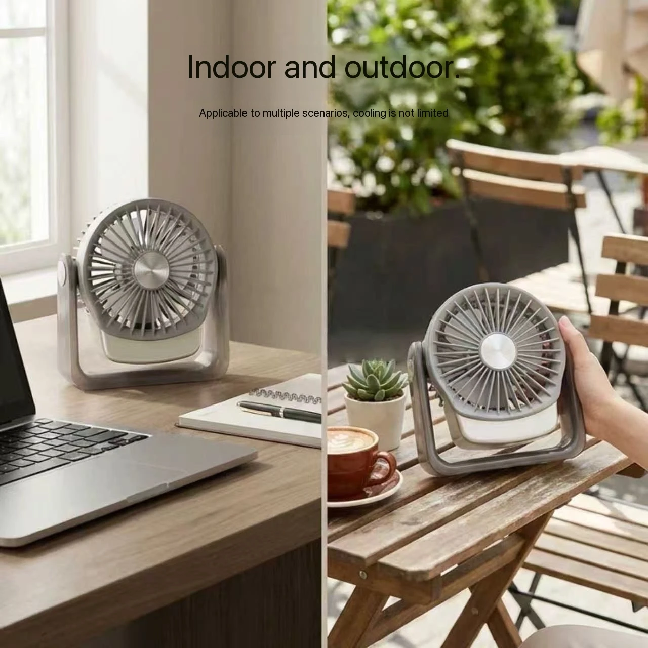 MEET SUN 500mAh Desktop Leiser Mini-Ventilator Handlicher Kühlventilator Make-up Nachbearbeitungswerkzeug Sommer-Essential Persönlicher Lüfter – Detail 5