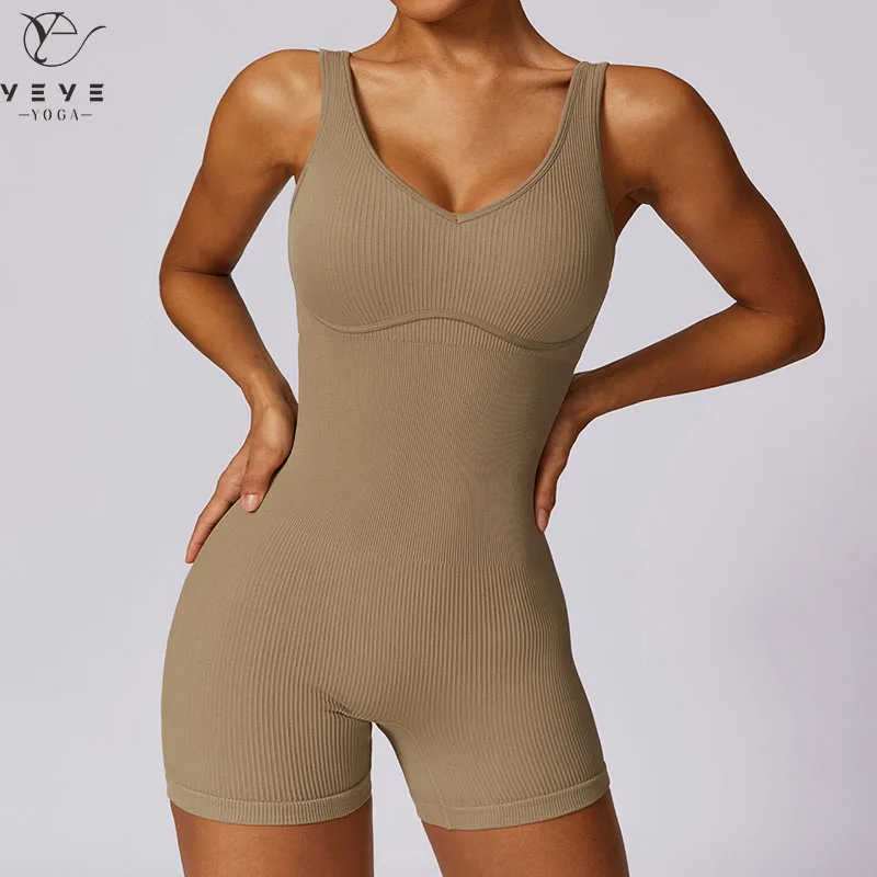 

Seamless Short Sports Jumpsuit Women Gym Boilersuit Fitness Yoga Suit Women Fitness Rompers Stretch Workout Bodysuits