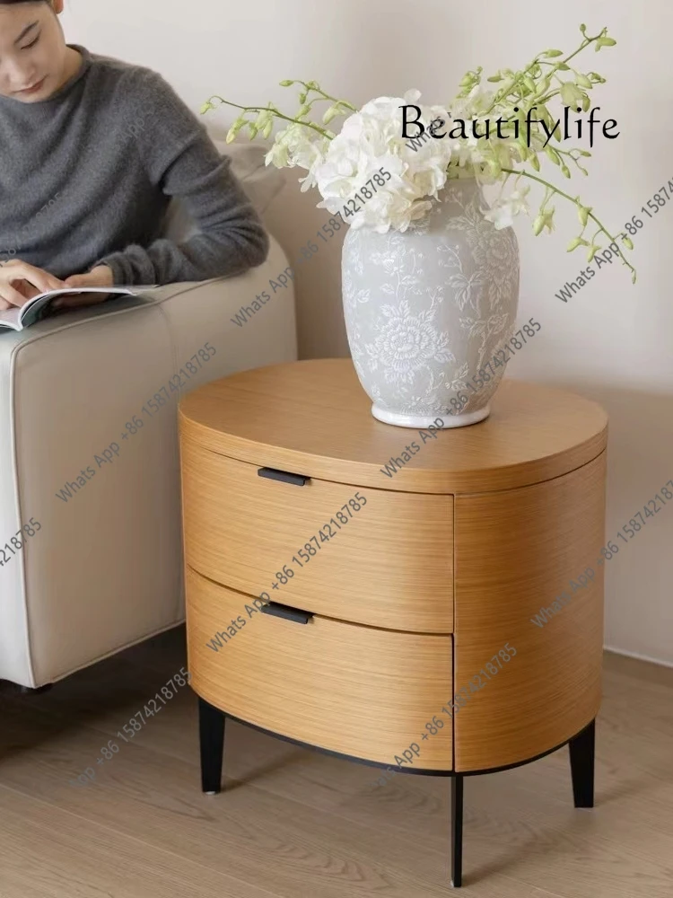 

Zx Gold Wood Grain Arc Bedside Table, Bedroom, Living Room Storage Cabinet, Coffee Table, Bookcase, Exhibition Table