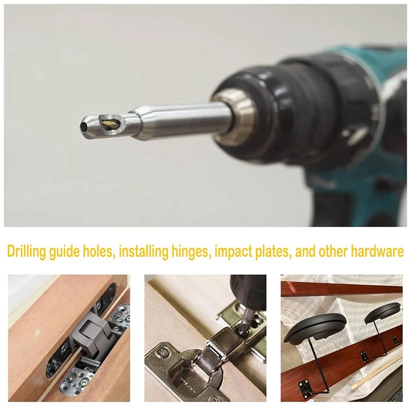 Self-Centering Drill Bit For , 3/32 Inch, 7/64 Inch, 1/8 Inch With Bit Holder Center Finding Drill Bit