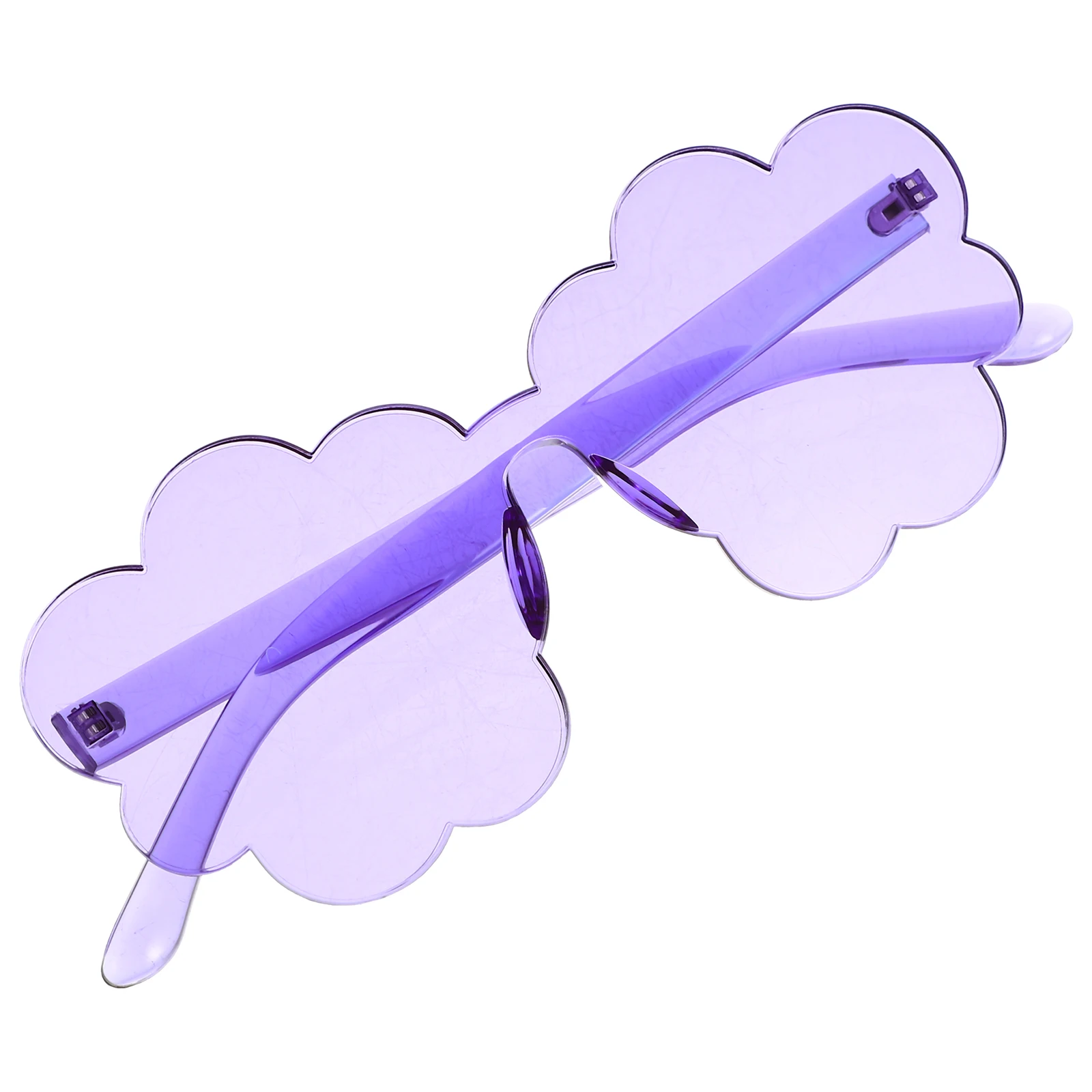 

Cloud Heart Sunglasses Green Fashion PC Conjoined Frameless Girls Sun Protection Outdoor Party Accessories Photo Props Summer