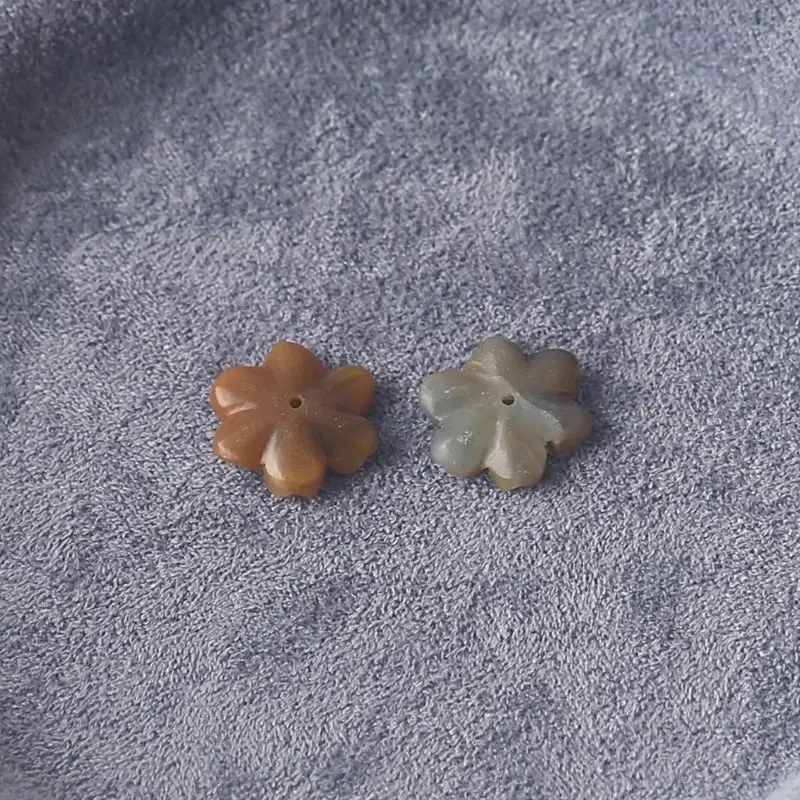 

Набор бусин в форме цветка амазонита: пара кусочков натурального камня, идеально подходит для украшений ручной работы 13x13x3 мм-1,2 г