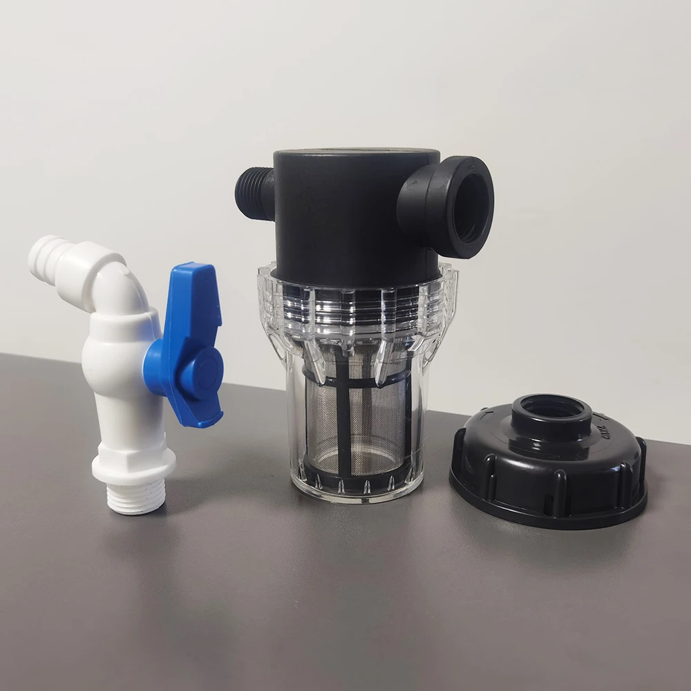 Car washing tools ibc S60*6 1/2 faucet adapter 80 mesh filter Car wash water gun accessories Water source filtration
