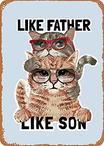 Like Father Like Son Metallschild im Vintage-Look, Patent-Kunstdrucke, Retro-Geschenk
