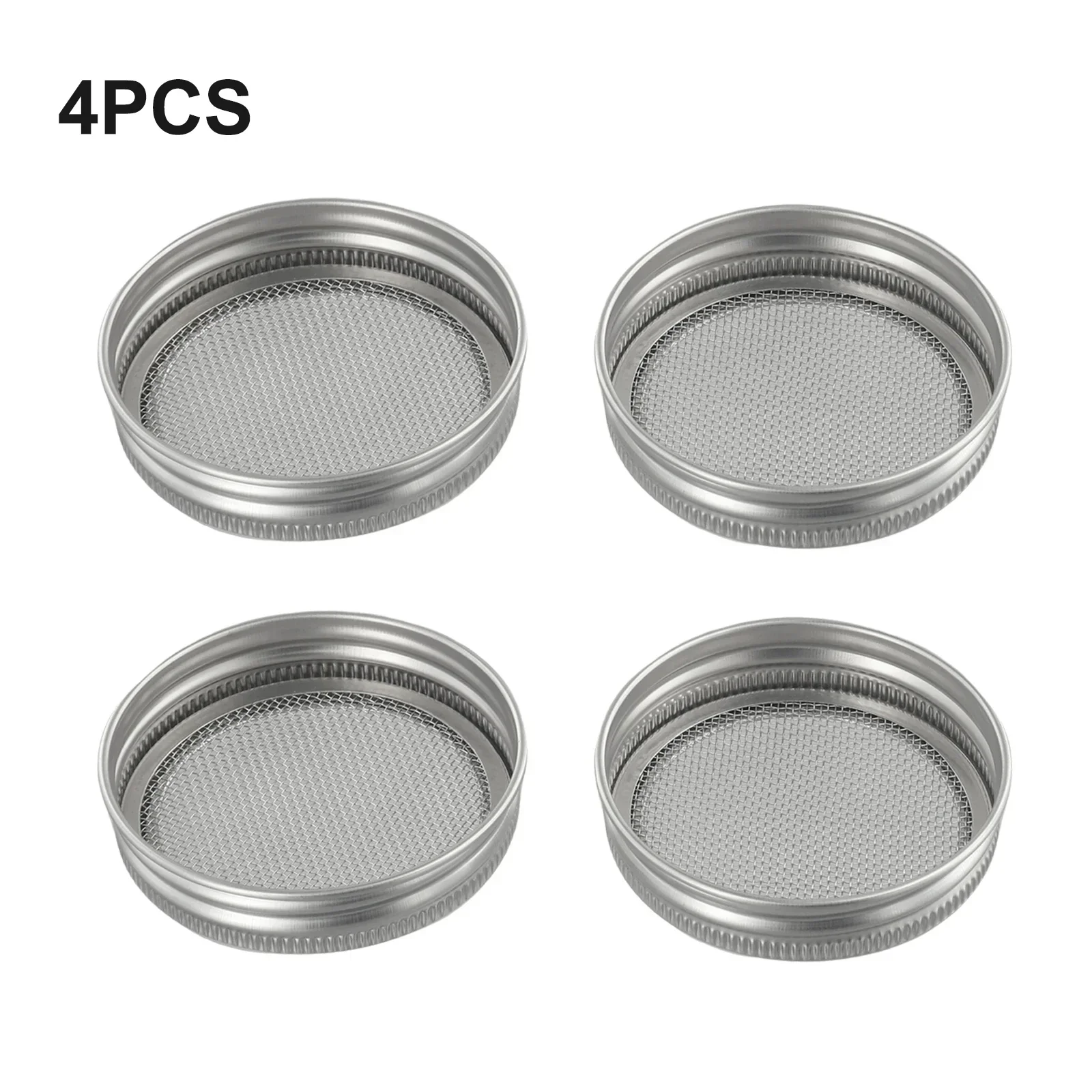 4pcs 70mm Stainless Steel Strainer Sprouting Cover Lid For Jar Sprout Indoor Gardening Hydroponics Supplies Sprout Mesh Cover
