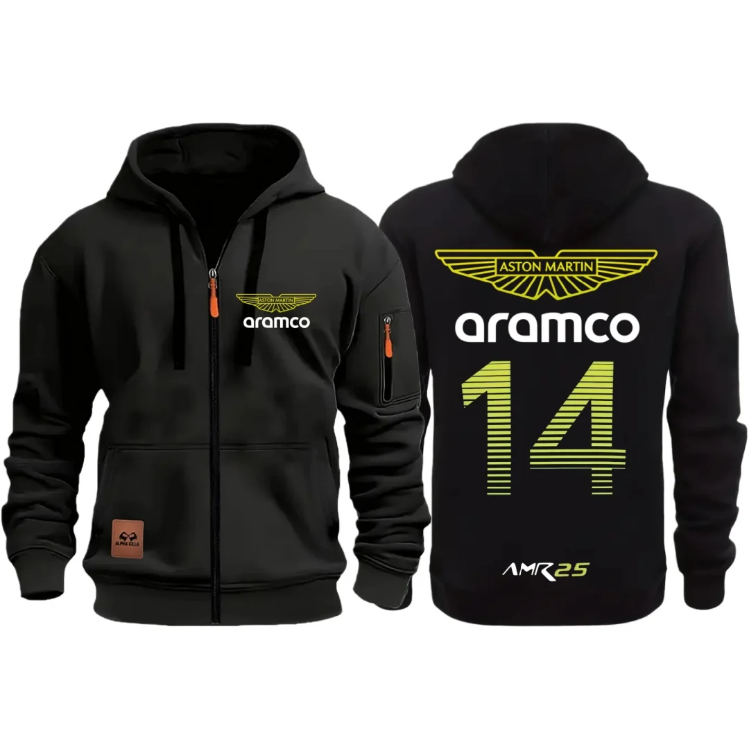 Sudadera con Capucha de Invierno Aston Martin 2026, Sudadera con Capucha Deportiva para Hombre con Estampado de Fernando Alonso, Abrigo Cálido para Mujer