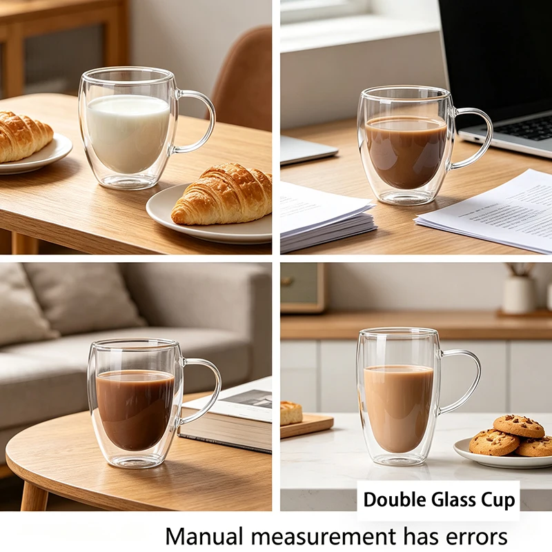 150/250/350/450ml resistente ao calor dupla parede copo de café vidro transparente uísque chá leite copos bebida fria vinho caneca drinkware