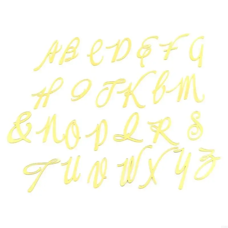 

2025 New 26Pcs Gold Acrylic Alphabets Cake Toppers, Mirrored Gold Letter Picks for Name Cake Decorations