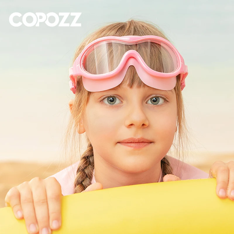 COPOZZ Adjustable Swimming Goggles For Kids Waterproof Professional Children's Swim Glasses Anti-fog Child Eyewear With Box