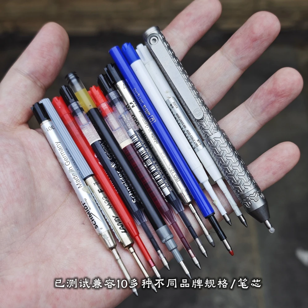 Outdoor Portable EDC Multifunctional Pocket Titanium Alloy Defense Tactical Pen Car Window Breaking Tool