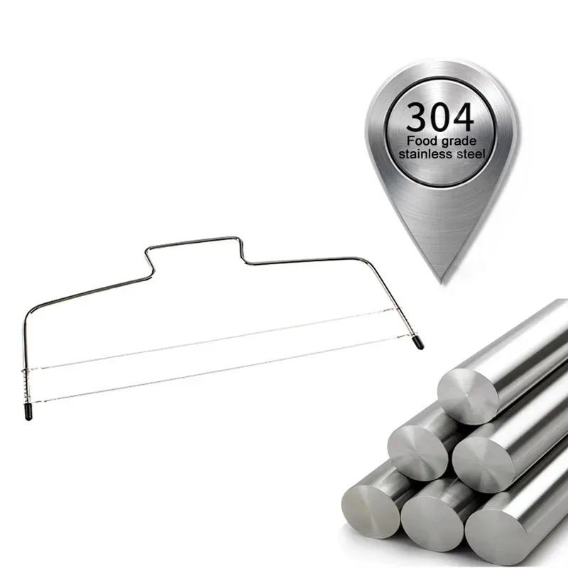 

Cake Layerer Stainless Steel Cake Divider Double Line Adjustable Thickness Slicer Baking Tool