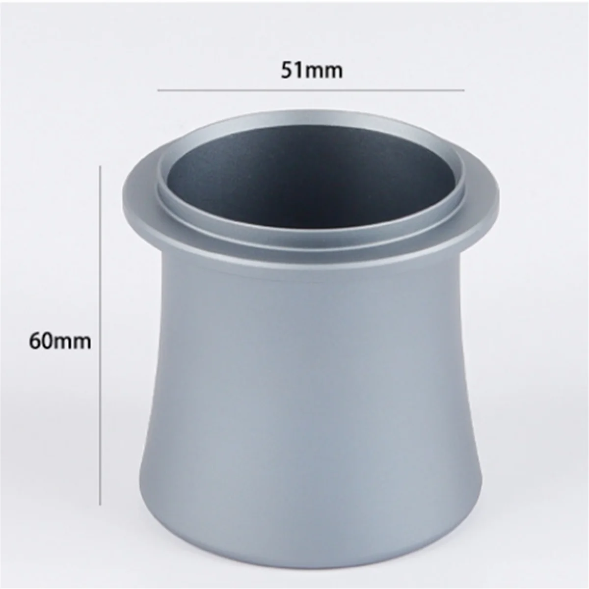 Italian Coffee Machine Metal Thickened Powder Cup Grinder Coffee Cup Universal 51/53/54mm Accessories Black