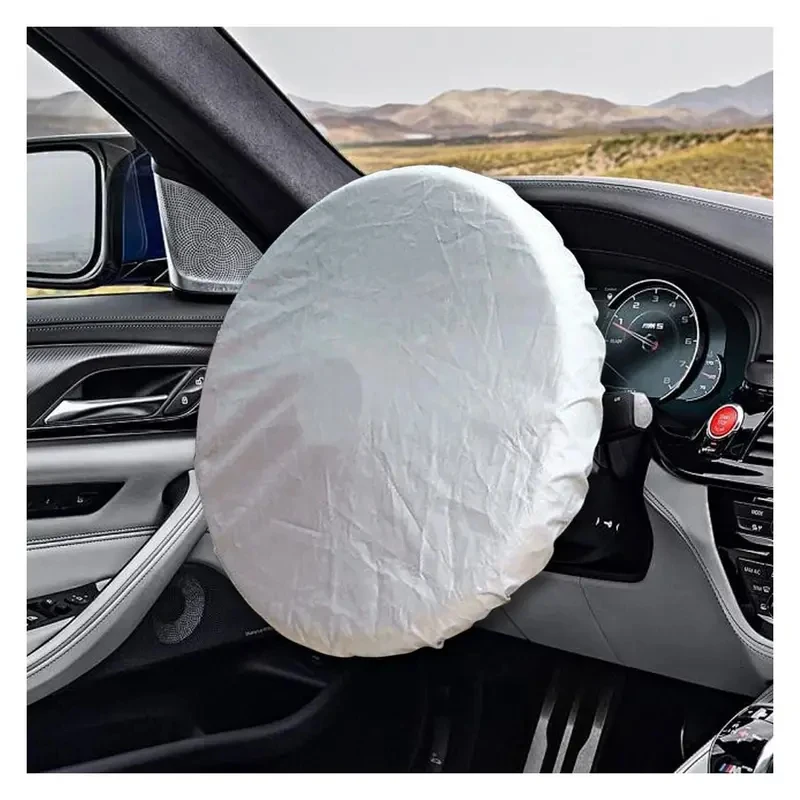 Portable Elastic Car Steering Wheel Dust Cover Prevent Aging Steering Wheel Protective Sleeve