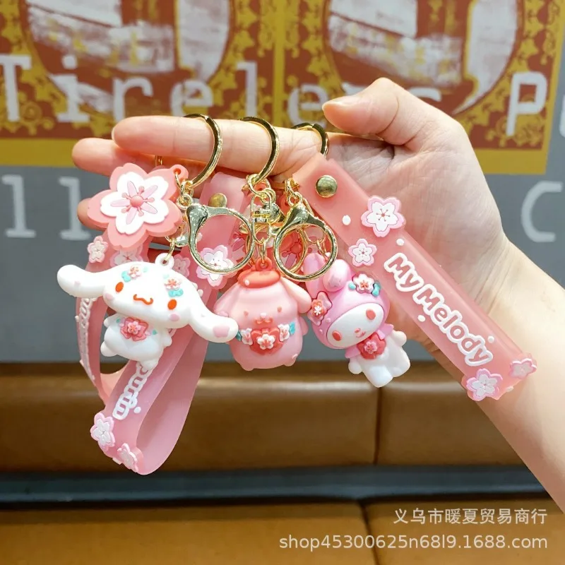 

Sanrio, Hello Kitty Sakura Series Cinnamoroll, брелок, милая сумка, фотоподвеска, декоративный маленький подарок