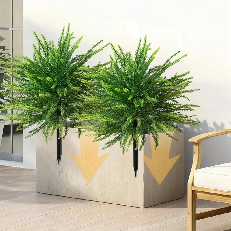 Arbustos artificiales para exteriores, cascanear los arbustos falsos naturales, arbustos falsos para exteriores, ceder Artificial en maceta, árbol topiario, decoración de jardín