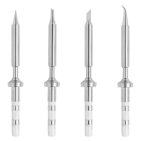 A02F-4Pcs Mini Pencil Soldering Iron Tips Replacement For Pinecil Micro-Soldering Iron,PTS200/TS100 Portable Solder Pen Tool
