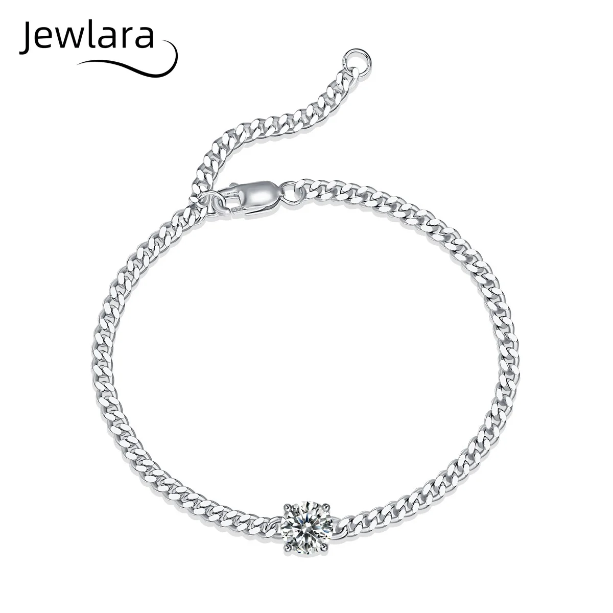 

Jewlara Moissanite Braceletx, Popular Fashion 925 Silver Women's Bracelet Light Luxury Niche, High Sense Sparkling Party Jewelry