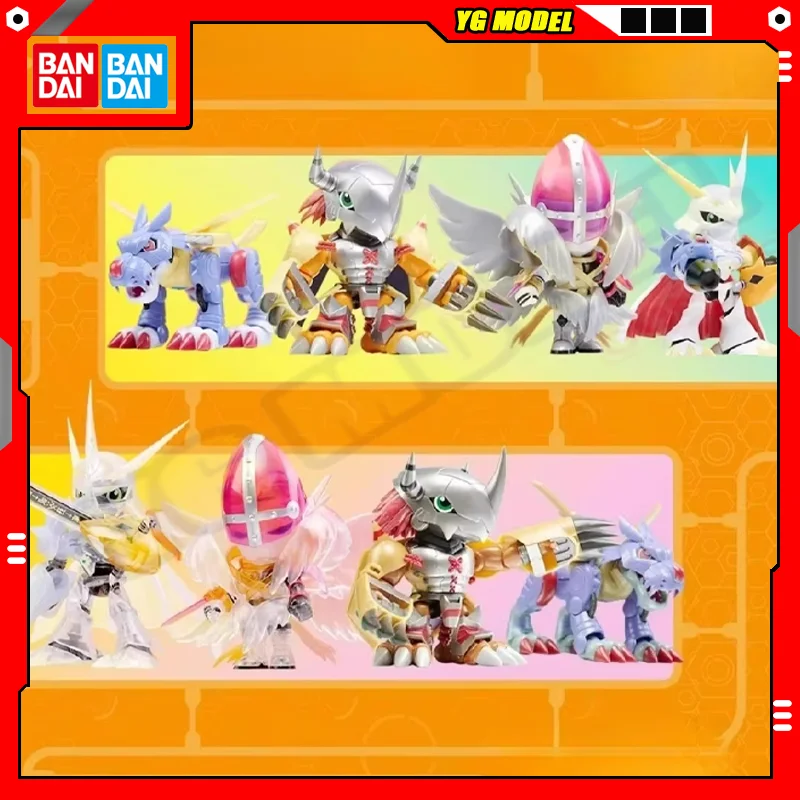

Bandai Digimon Adventure Action Figures Model Metal Garurumon War Greymon Omegamon Assemble Model EX CASHAPON Ornaments Original