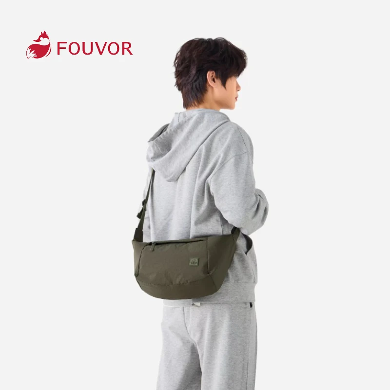 

Сумка на плечо унисекс FOUVOR, новинка 2025, легкая, устойчивая к истиранию сумка для телефона, удобная в уходе водонепроницаемая холщовая сумка через плечо 3071-06