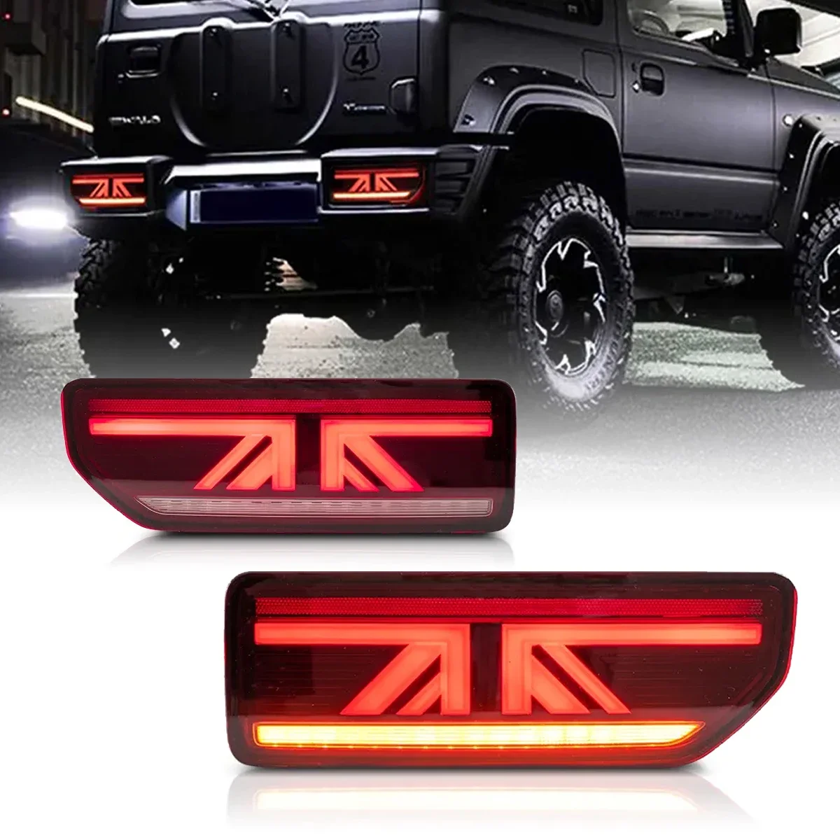 LED Taillights Assembly Rear Tail Lamp 4th Gen Sierra 4X4 2018 2019 Auto Parts For Suzuki Jimny Tail lights DRL Turn Signal