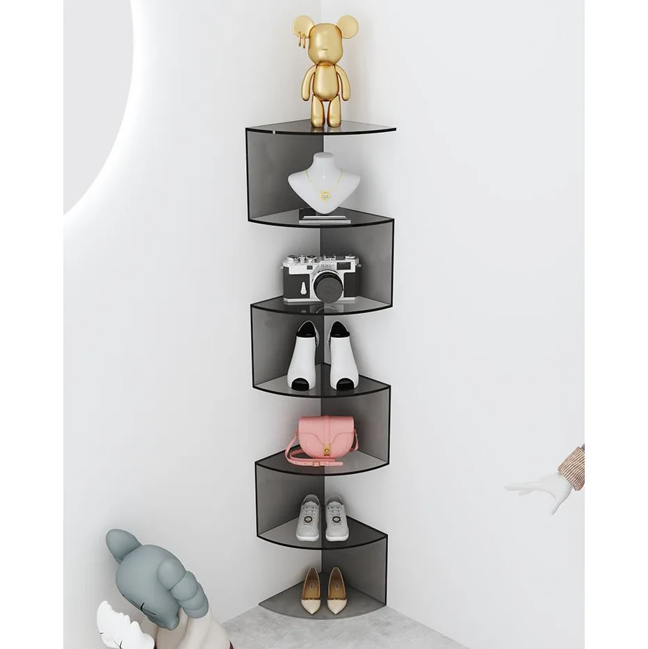 

Upper wall wall-mounted shelf, living room wall acrylic corner bookshelf, bedroom storage rack, corner cabinet, wall storage