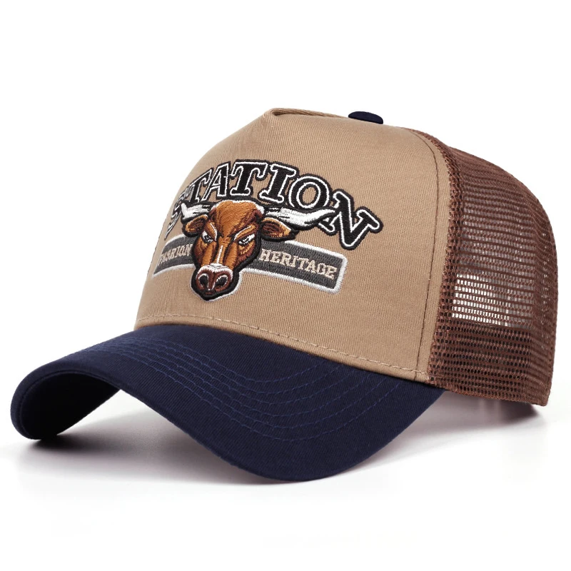 2025 Personalized New STATION Men's Trendy Truck Hat Street Skateboarding Hat Hip Hop Hat Women's Sunshade Baseball Hat Mesh Hat