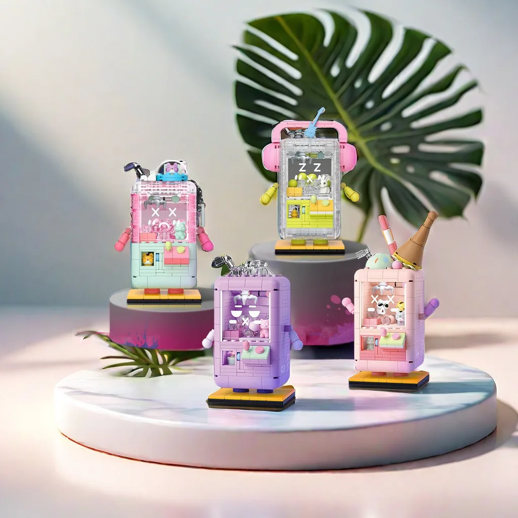 نموذج لعبة كتلة البناء ، آلة رافعة ، سلسلة تمويه ، القلقاس ، الطين ، الثلج ، الفراولة ، المثلجات #5